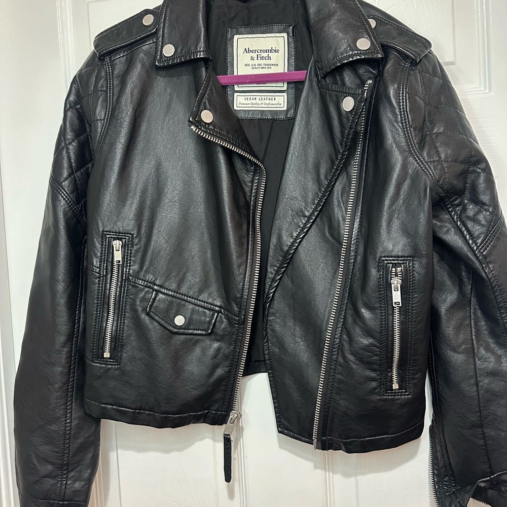 Abercrombie & Fitch Black Biker Jacket